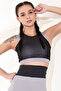 Medium Impact Padded Sports Bra with Removable Cups in Black