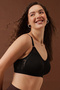 Non-Padded Non-Wired Spacer Cup Full Figure Bra in Black - Cotton