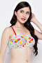 Padded Underwired Full Cup Printed Multiway Balconette Bra in Powder Blue - 4