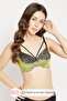Padded Underwired Full Cup Bra in Black - Lace