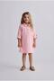Girl's Cotton Pink Shirt Collar Dress
