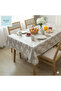Tablecloth with Pvc Lace Appearance, Easy to Clean, Non-Slip, Liquid-Proof, Without Holes.
