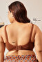 Non-Padded Non-Wired Spacer Cup Full Figure Bra in Brown - Cotton - 5