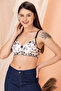 Padded Non-Wired Full Cup Floral Print Multiway T-shirt Bra in White