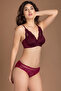 Padded Underwired Full Cup Bra in Maroon - 3
