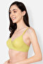 Padded Non-Wired Full Cup T-shirt Bra in Olive Green - 3