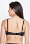 Padded Non-Wired Full Cup Abstract Print T-shirt Bra in Black - 4