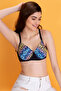 Padded Non-Wired Full Cup Animal Print T-shirt Bra in Multicolour