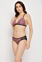 Non-Padded Non-Wired Demi Cup Plunge Bra & Low Waist Bikini Panty in Lilac - Lace - 2