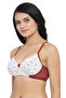 Padded Non-Wired Full Coverage Printed T-Shirt Bra in White - 3