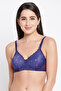 Padded Non-Wired Full Cup Star Print T-Shirt Bra in Royal Blue