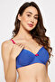 Padded Non-Wired Full Cup T-shirt Bra in Royal Blue - 4