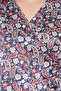 Paisley Print Angrakha Top & Pyjama Set in Navy - Satin - 5