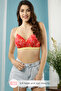 Padded Non-Wired Full Cup Printed Multiway T-shirt Bra in Red