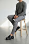 Men's Black Thick Sole Comfortable Casual Leather Shoes - 7