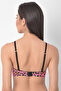 Padded Non-Wired Full Cup Animal Print T-shirt Bra in Fuchsia Pink - 6