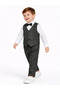 Dark Grey Waistcoat, Shirt, Trousers & Bow Tie Set