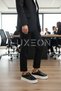Women's Black Patent Leather Daily Lace-Up Sneaker with Leopard Detail, Stylish Quality Walking Sports Shoes - 2