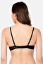 Padded Underwired Demi Cup Bra in Black - Lace - 4