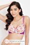 Padded Non-Wired Full Cup Printed T-shirt Bra in Light Yellow