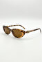 Gardenis Slim Leopard Brown Uv400 Protected Ultra Light Women's Sunglasses - 2