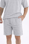 Men's Polo Collar T-Shirt Loose Shorts Gray Summer Two-Piece Set - 5