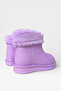 Children's Winter Waterproof Rain Boots with Fur Inside, Lilac - 6