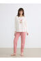 Alita City with a Difference, Lcw Dream Red Printed Long Sleeve Women's Pajama Set - 2