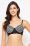 Padded Non-Wired Full Cup Animal Print Multiway T-shirt Bra in White - 2