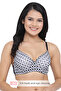 Padded UnderWired Full Coverage Checkered Print T-Shirt Bra in Multi Colour