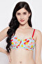 Padded Underwired Full Cup Printed Multiway Balconette Bra in Powder Blue - 2