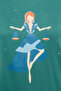 Libra Print Top & Shorts Set in Teal Green - 100% Cotton - 6