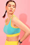 Medium Impact Padded Racerback Sports Bra in Sky Blue - 2