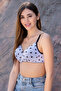 Padded Non-Wired Full Cup Cactus Print Multiway T-shirt Bra in White