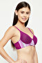 Level 1 Push-up Non-Wired Demi Cup Multiway Bra in Dark Purple - 4