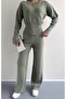Snap Fastener Slim Cut Ella Knitwear Set - 5