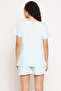 Scorpio Print Top & Shorts Set in Sky Blue - 100% Cotton - 5