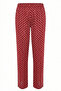 Burgundy Hearted Viscose Woven Pajama Bottoms - 5