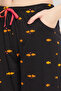 Fish Print Top in Red & Pyjama in Black - 100% Cotton - 6