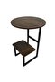Compact Brown Side Table with Utility Shelf Compact yet functional, this side table features a Brown