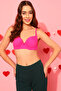 Padded Underwired Full Cup Multiway T-shirt Bra in Hot Pink