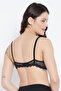Padded Non-Wired Full Cup Animal Print T-shirt Bra in Black - Lace - 5