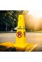 Industrial Grade No Parking Warning Sign Floor Stand Designed with Durable Plastic Construction Weat