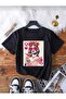 Playing Card Cup Girl Printed Crew Neck Short Sleeve Women's Plain Black Tshirt