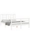 Bed frame with headboard, white, 140x200 cm, solid wood - 4