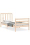 Bed frame with headboard, 90x200 cm, solid wood - 2