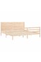 Bed frame with headboard 200x200 cm, solid pine wood - 5