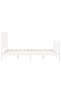 Bed frame with headboard, white, 140x200 cm, solid wood - 7