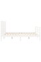 Bed frame with headboard, white, 140x200 cm, solid wood - 7