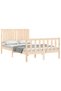 4FT Bed Frame with Headboard, Small Double, Solid Wood - 3